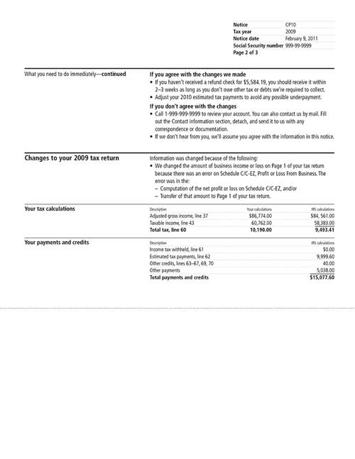 IRS Notice CP10