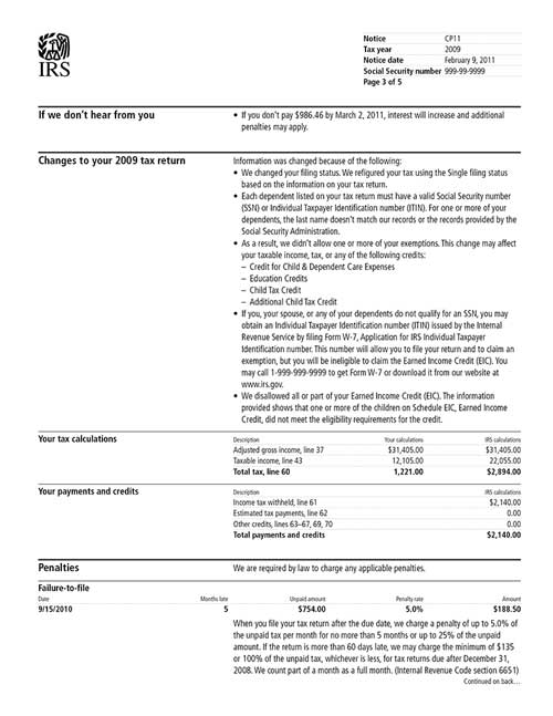 IRS Notice CP11