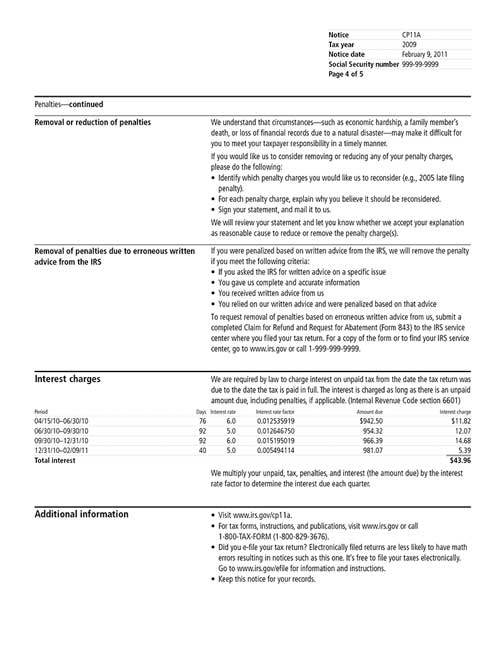 irs notice cp11a