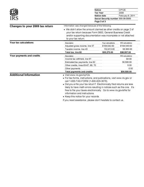 irs notice cp12e